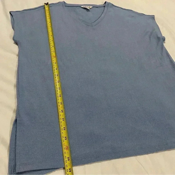 🎈Orvis Women's Short  Sleeve V-Neck Tunic Knit Top Size L - Picture 5 of 7